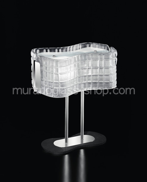 Lampade da tavolo serie 394, Lampada da tavolo in cristallo sabbiato