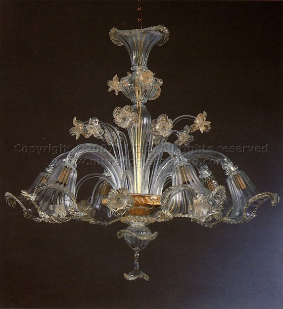 Ballerina tutto fiori, Lampadario modello ballerina tutto fiori a sei luci