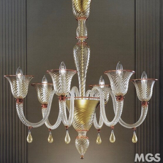 Lampadario Rigadin, Lampadario Rigadin a sei luci