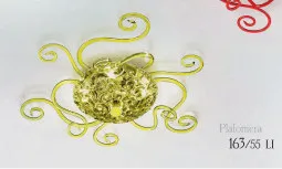 Moderna plafoniera in colore linfa