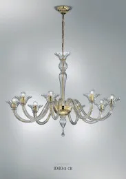 Lampadario in cristallo ad otto luci