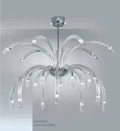 Lampadario cristallo decoro ambra a ventuno luci