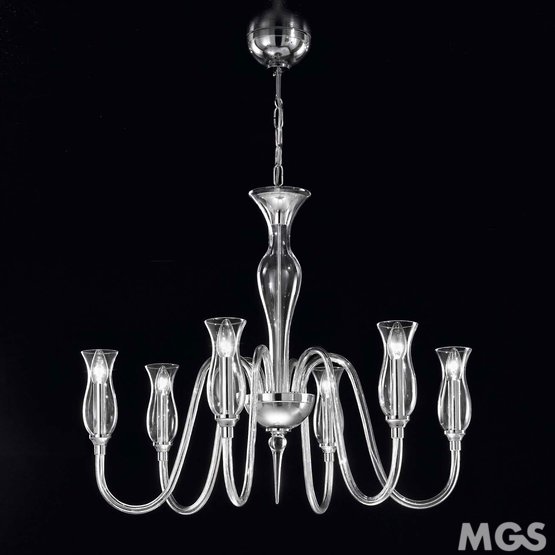 Lampadario Teodato, Lampadario moderno in cristallo