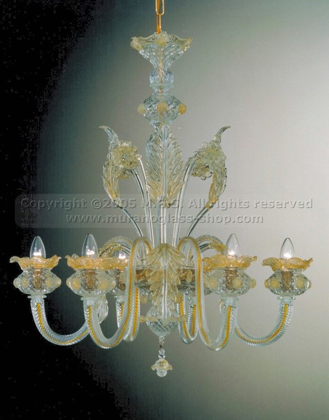 Lampadari serie 428, Lampadario in cristallo baloton a sei luci