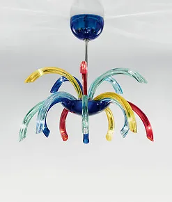 Lampadario Multicolore a quindici luci