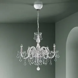 Lampadario stile boemia colore ametista
