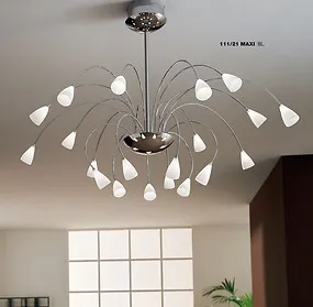Lampadario bianco latte modello MAXI