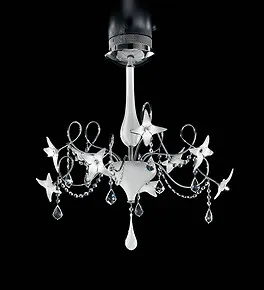Lampadario moderno con fiori, colore nero