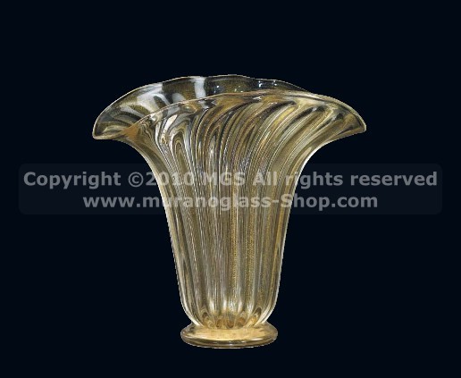 Vasi classici decorati in oro 24k, Vaso in cristallo decorato oro