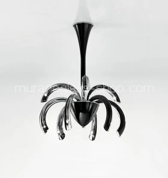 Lampadari serie 1202, Lampadario moderno in cristallo e nero