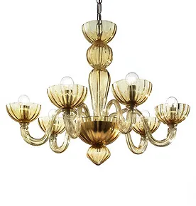Lampadario in ambra