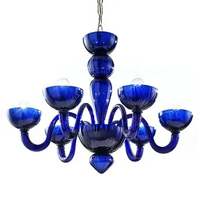 Lampadario colore blu