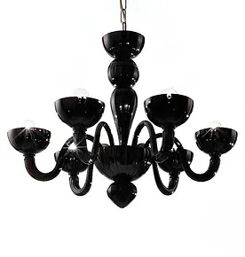 Lampadario in colore nero