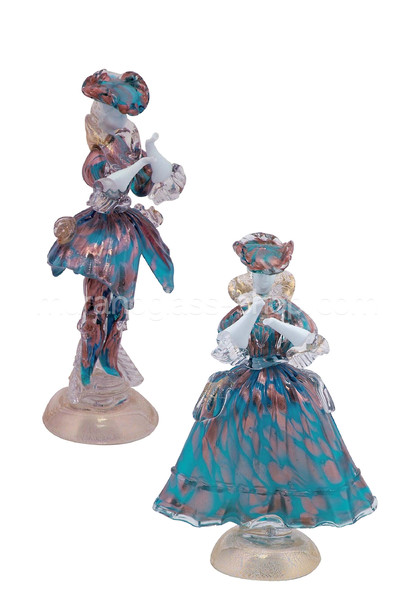 Figure veneziane, Figure veneziane in colore acquamare ed aventurina