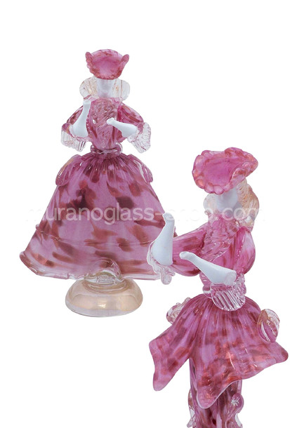 Figure veneziane, Figura veneziana in colore rosa con avventurina
