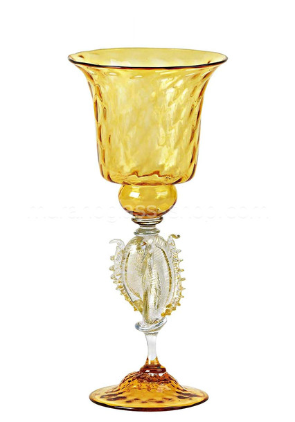 Bicchiere di Murano 5483, Bicchiere di Murano colore ambra