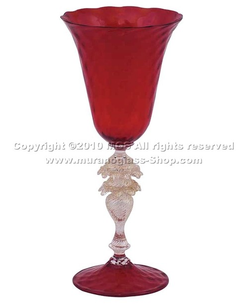 Bicchiere di Murano 5484, Bicchiere di Murano colore rosso