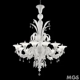Lampadario Ca' Rezzonico colore Bianco e argento