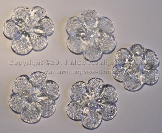 Fiori, Fiore in cristallo diametro 3,5cm