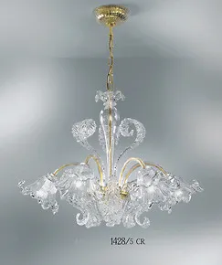 Lampadario 1428, 3 luci, colore cristallo