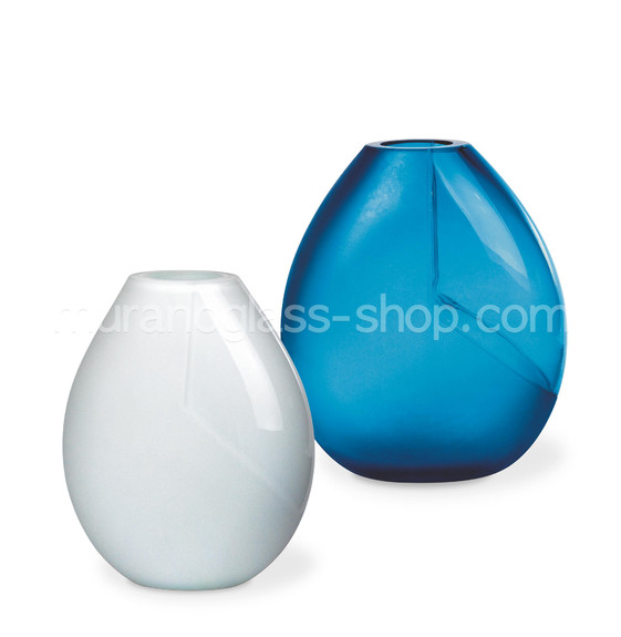 Vaso satinato, Vaso in cristallo bianco satinato
