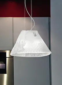 Sospensione in cristallo sabbiato