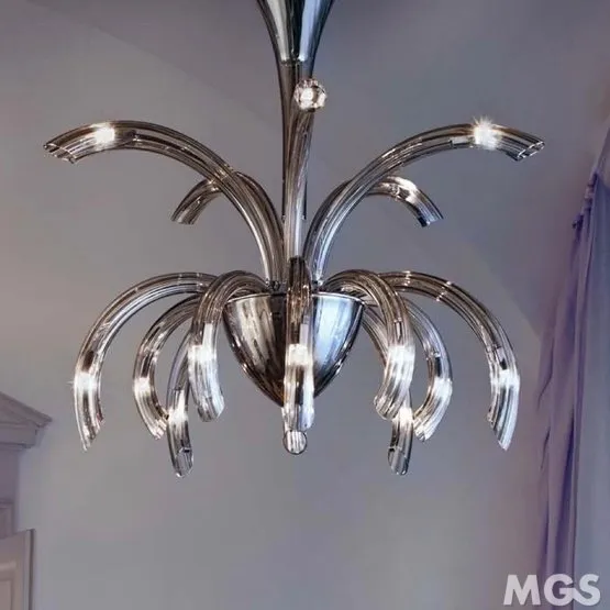 Lampadario Phoenix, Lampadario moderno, 15 luci, colore fumé