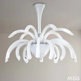 Lampadario in colore bianco latte