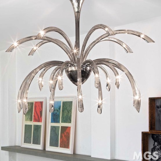 Lampadario Phoenix, Lampadario, 21 luci, colore fumé