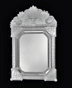Specchio stile '600 - serie 0971, tutto cristallo