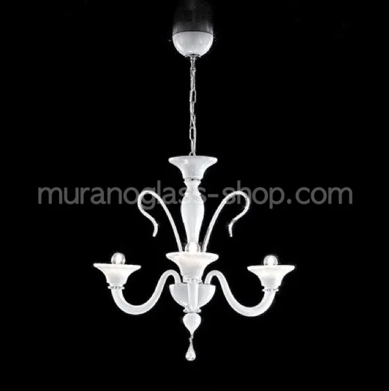 Lampadario Koons, Lampadario a tre luci in cristallo fumè