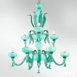 Lampadario in cristallo fumè