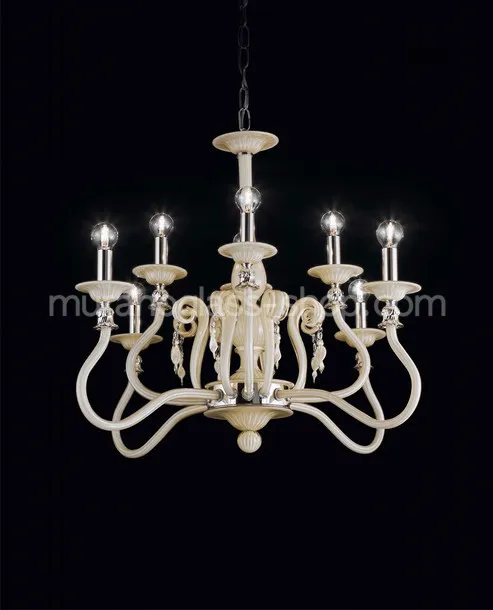 Lampadari serie 2709, Lampadario colore avorio ad otto luci