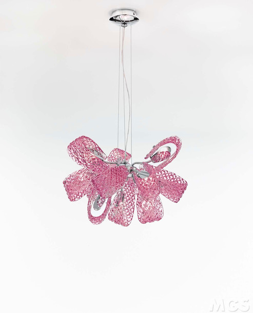 Lampada sospensione Design, serie 500, Lampada sospensione in cristallo ametista