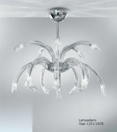 Lampadario decoro ambra