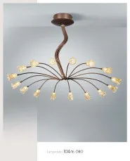 Lampadario sedici luci cristallo e bianco