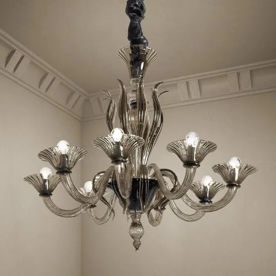 Lampadario Pisani, Otto luci colore ambra sommerso