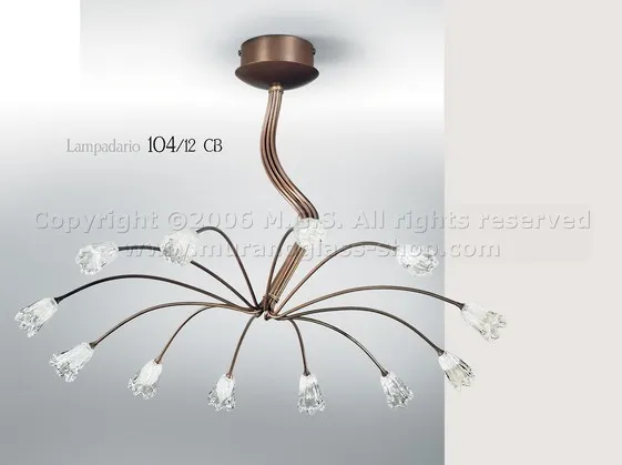 Lampadario 104, Lampadario cristallo docoro oro