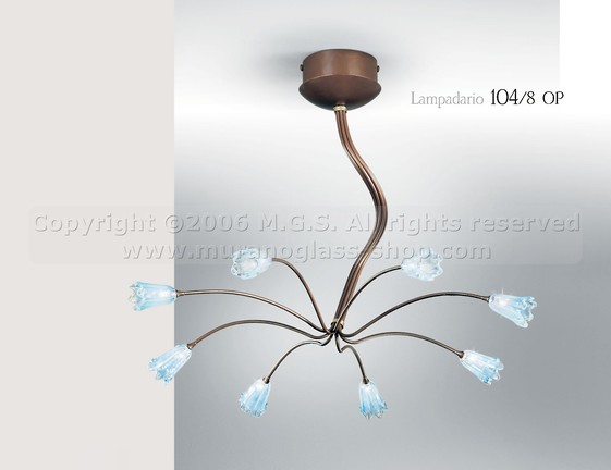 Lampadario 104, Lampadario Opalino