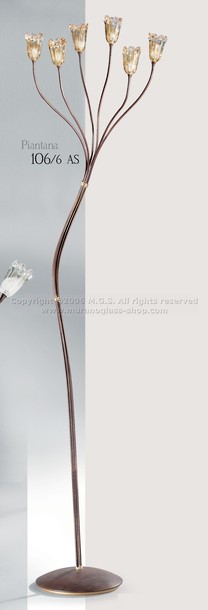 Serie metallo brunito 106, Piantana ambra sommerso