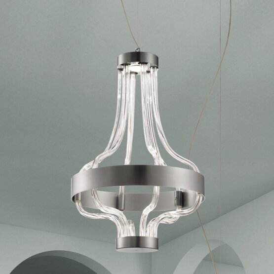 Lampadario Festa, Lampadario in colore Grigio