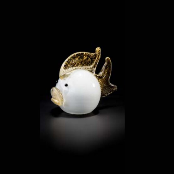 Pesce palla , Pesce palla color bianco e oro 24k
