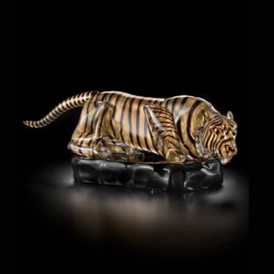 Tigre, Tigre tutto oro 24k su base nera