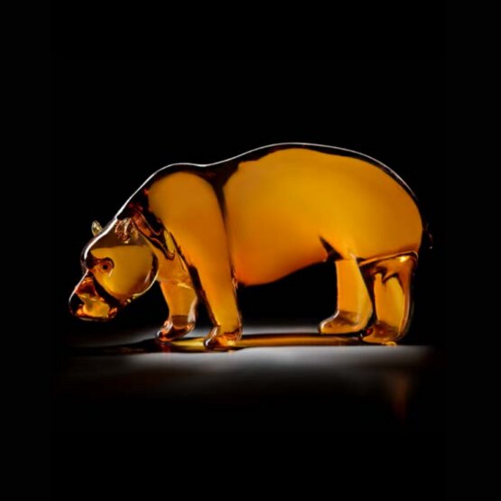 Orso, Orso in vetro color ambra