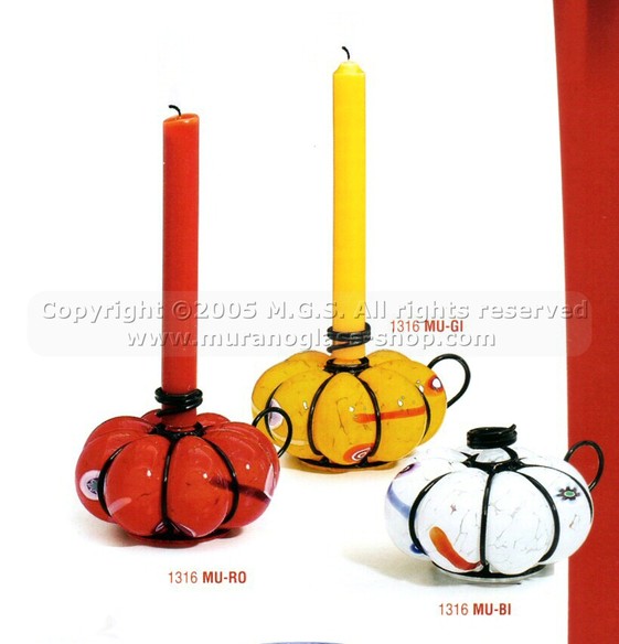 Porta candele da tavolo 1316, Porta candele da tavolo colore rosso
