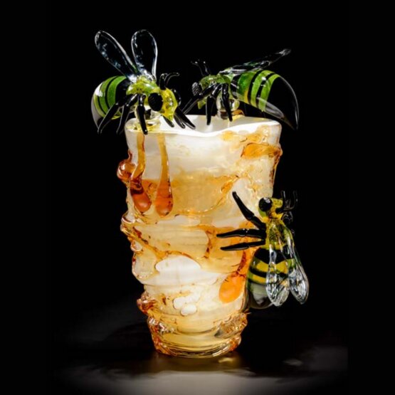 Vaso Favo, Vaso favo con api