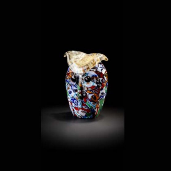 Gufo, Gufo con murrine e oro 24K