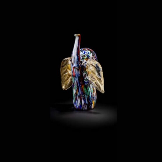 Elefante Mini, Elefante con murrine e oro 24k