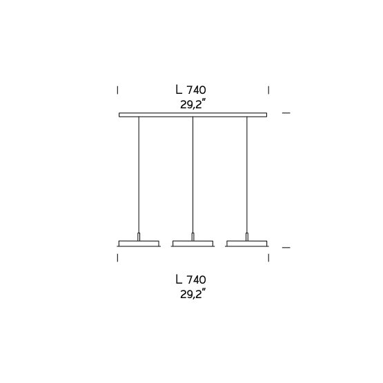 Kit per lampade Lulù lineare, Kit per composizioni multiple Lulù