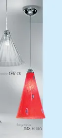 Sospensione 1348 MURO Murrine Rosso